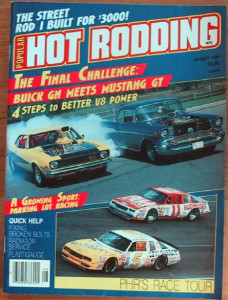 POPULAR HOT RODDING 1986 AUG - GT vs GN, GLH-T, CHEVY CAMMER